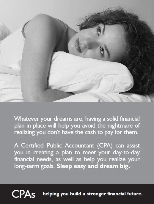 Financial planning guidance from a Deerfield Beach accountant Financial planning advertisement showing a woman resting, representing guidance from an accountant in Deerfield Beach