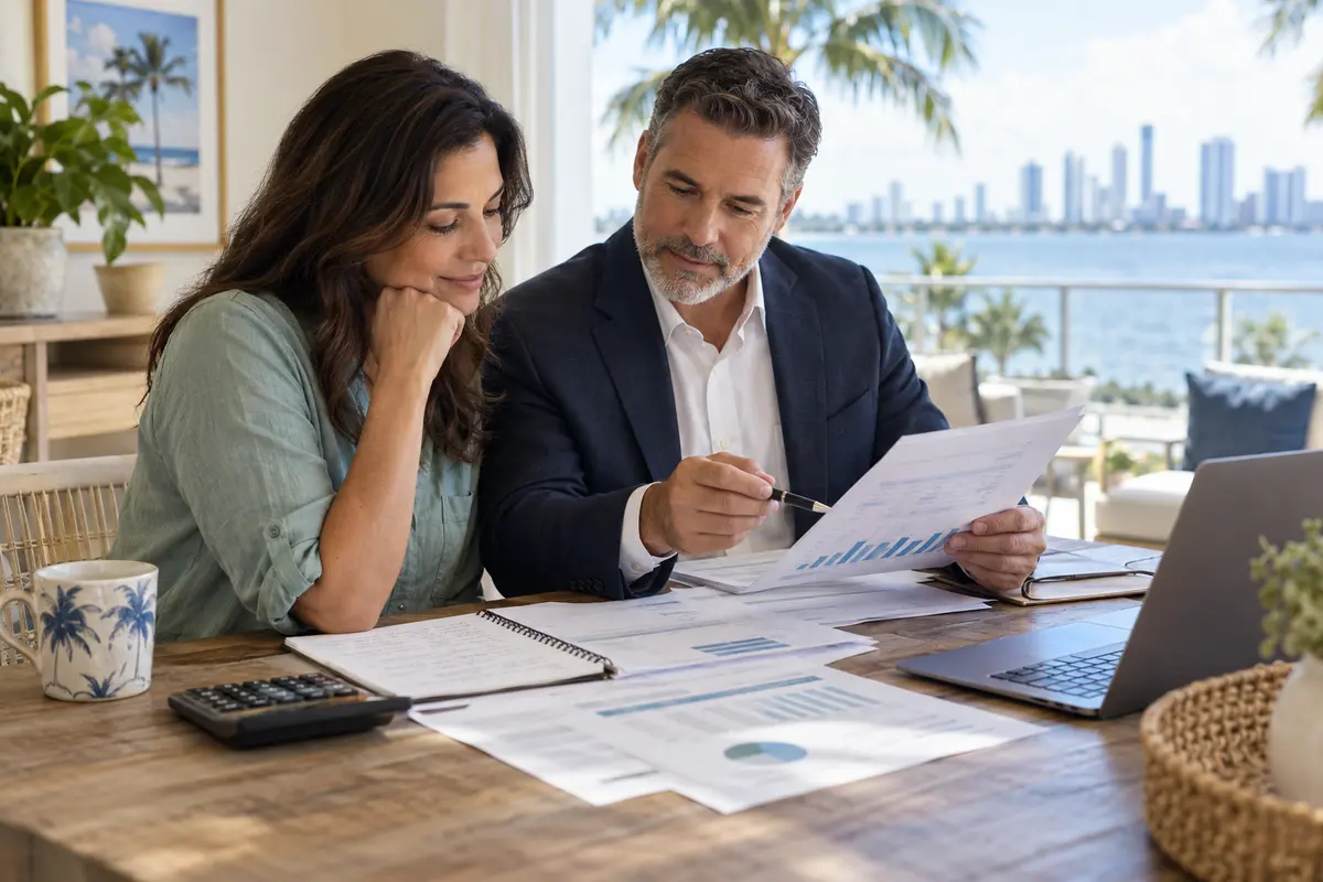 South Florida taxpayer privately reviewing joint return records for innocent spouse relief with a CPA