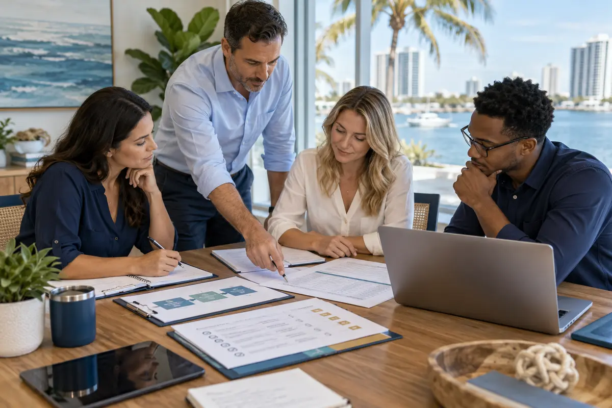 South Florida accounting team reviewing approval steps and internal control procedures